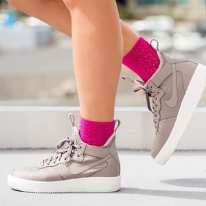 Nike Taupe Leather Air Force 1 UltraForce Sneakers